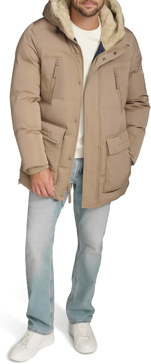 Andrew Marc Men's Outerwear Mackay Faux Fur Lined Parka