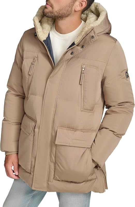Andrew Marc Men's Outerwear Mackay Faux Fur Lined Parka