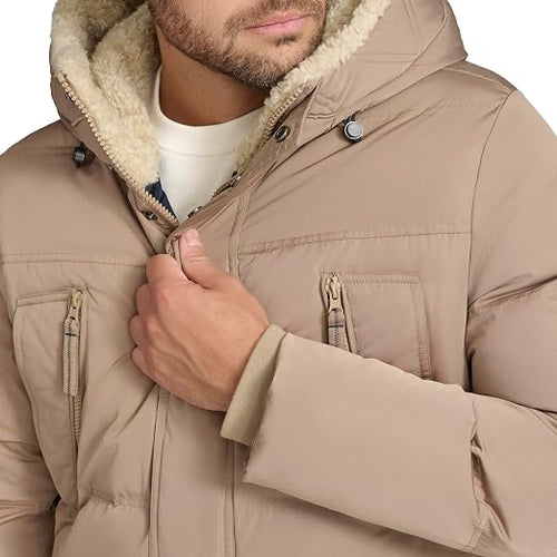 Andrew Marc Men's Outerwear Mackay Faux Fur Lined Parka